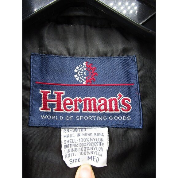VINTAGE Jacket Medium Hermans Windbreaker Bomber 1/4 Zip Pullover - Picture 9 of 10